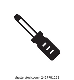 Screwdriver vector icon. Turn-screw tool flat sign design. Screwdriver flat symbol pictogram. UX UI icon