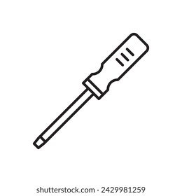 Screwdriver vector icon. Turn-screw tool flat sign design. Screwdriver flat symbol pictogram. UX UI icon