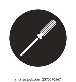 Icono de vector del destornillador,diseño sencillo de ilustración