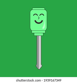 Screwdriver vector illustration, doodle vector