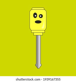 Screwdriver vector illustration, doodle vector