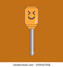 Screwdriver vector illustration, doodle vector