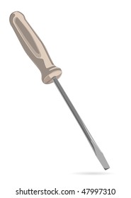 Screwdriver. Vector illustration isolated on white background.