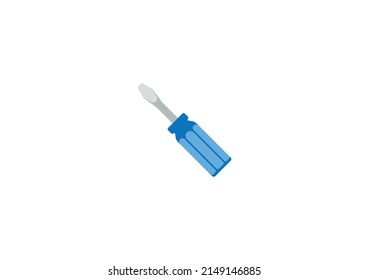 Schraubendreher Vektor isoliertes Emoticon. Schraubenzieher-Symbol
