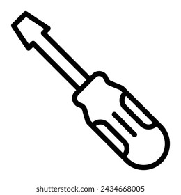 Destornillador Vector Línea de diseño de iconos