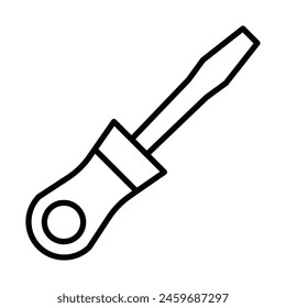 Screwdriver Vector Line Icon Design