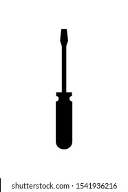 screwdriver vector silhouette isolated on white background