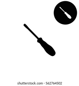 screwdriver  - white vector icon