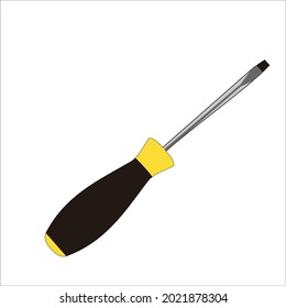 screwdriver worker tool vector design