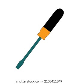 screwdriver worker tool vector design