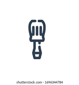 contorno de icono de herramientas de trabajo del destornillador