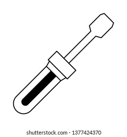 screwdriver working repair tool in black and white