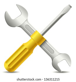 Screwdriver and wrench