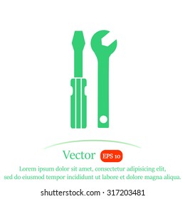 Screwdriver and Wrench. 