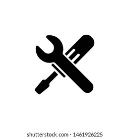 Screwdriver and wrench fre... setting symbol vector