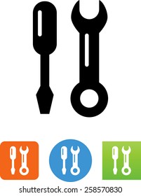 Screwdriver and wrench icon