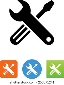 Screwdriver and wrench icon