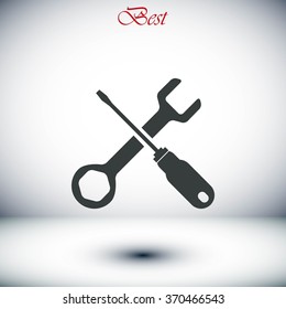 screwdriver and wrench icon