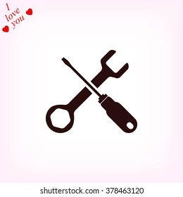 screwdriver and wrench icon