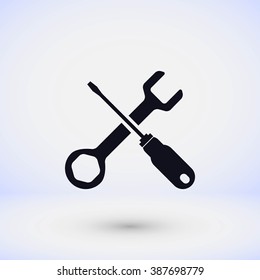 screwdriver and wrench icon