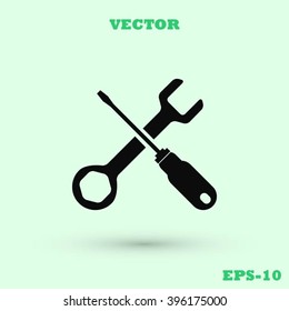 screwdriver and wrench icon