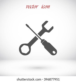 screwdriver and wrench icon