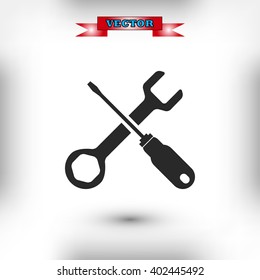 screwdriver and wrench icon