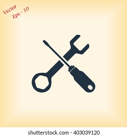screwdriver and wrench icon