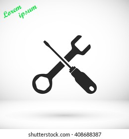 screwdriver and wrench icon