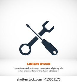 screwdriver and wrench icon