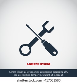 screwdriver and wrench icon
