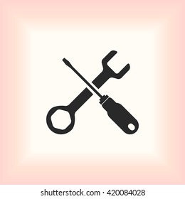 screwdriver and wrench icon