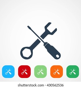 screwdriver and wrench icon