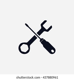 screwdriver and wrench icon