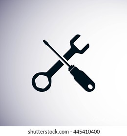 screwdriver and wrench icon