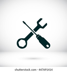 screwdriver and wrench icon
