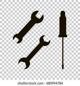 Screwdriver and Wrench icon. 