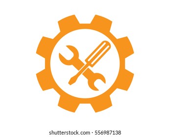 a screwdriver, a wrench icon, vector illustration eps10