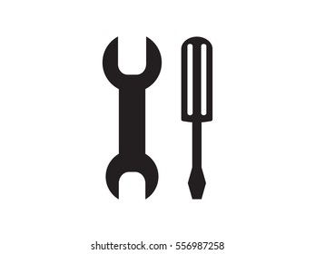 a screwdriver, a wrench icon, vector illustration eps10