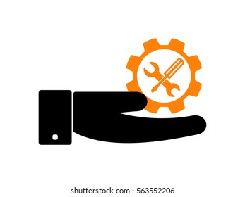 a screwdriver, a wrench icon, vector illustration eps10