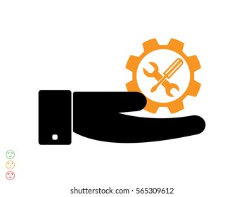 a screwdriver, a wrench icon, vector illustration eps10