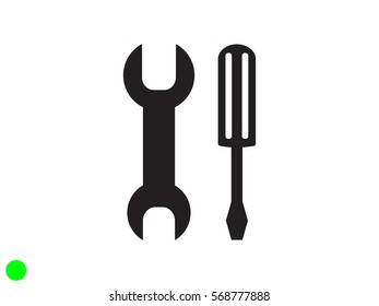 a screwdriver, a wrench icon, vector illustration eps10