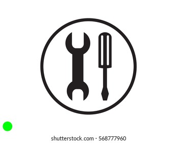 a screwdriver, a wrench icon, vector illustration eps10