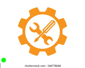a screwdriver, a wrench icon, vector illustration eps10