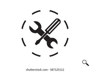 a screwdriver, a wrench icon, vector illustration eps10