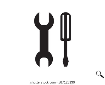 a screwdriver, a wrench icon, vector illustration eps10