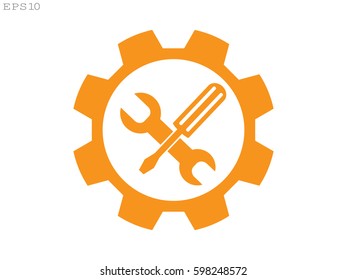 a screwdriver, a wrench icon, vector illustration eps10

