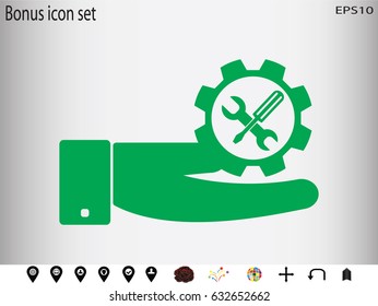 a screwdriver, a wrench icon, vector illustration eps10
