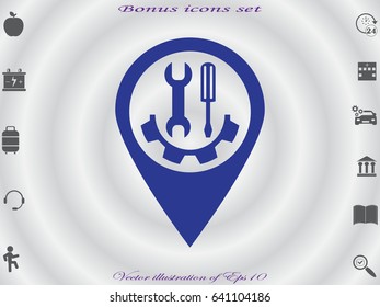 a screwdriver, a wrench icon, vector illustration eps10