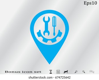 a screwdriver, a wrench icon, vector illustration eps10